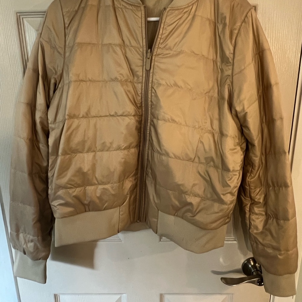 Lululemon Beige Reversible Bomber Jacket